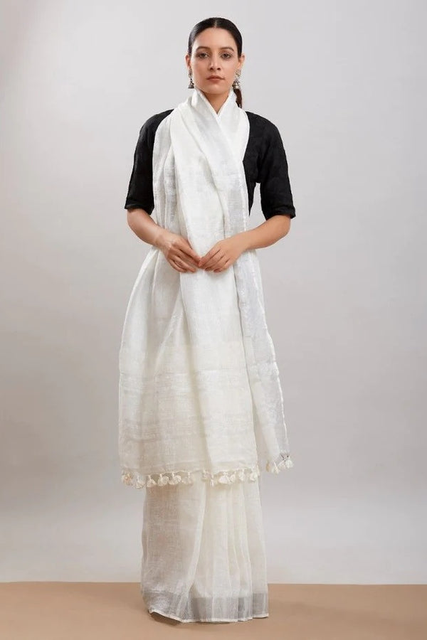 Linen saree