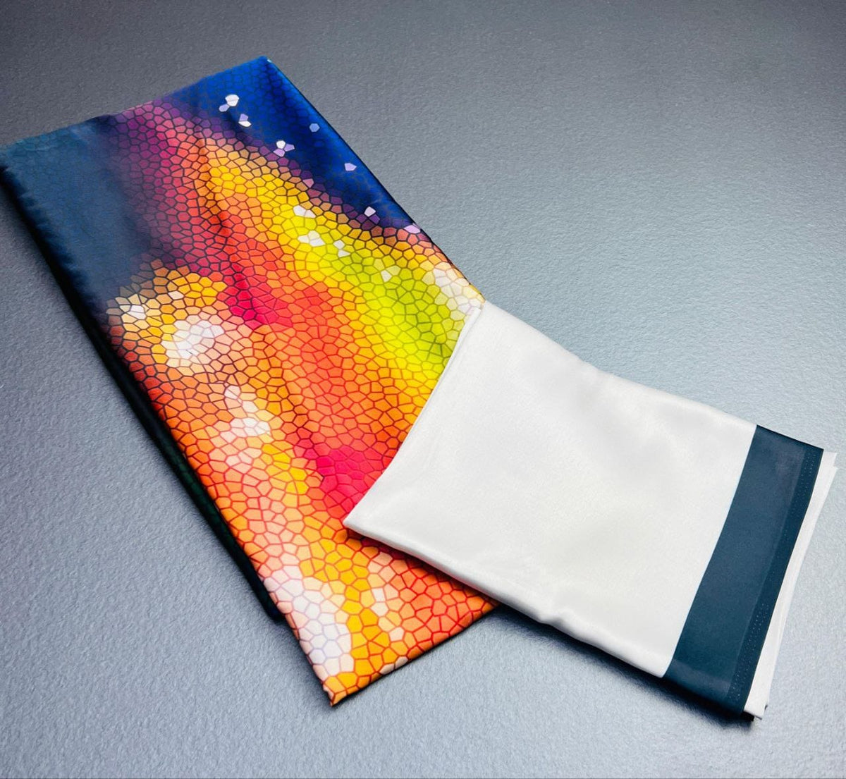 Vibrant Digital Mosaic Saree