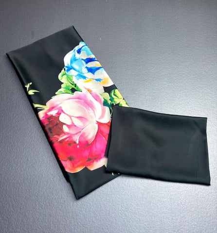Black Floral Printed Saree