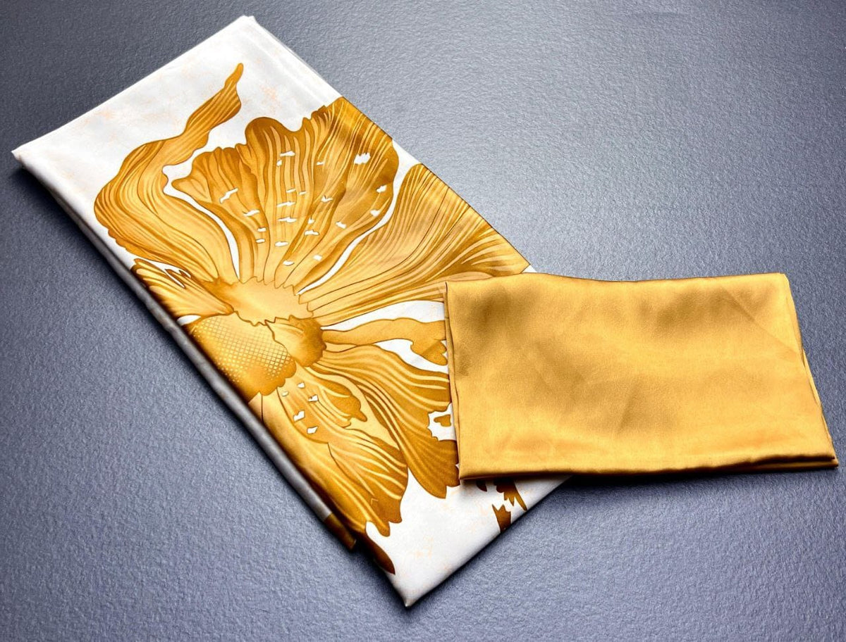 Golden Floral Silk Set