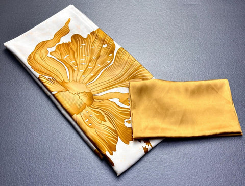 Golden Floral Silk Set