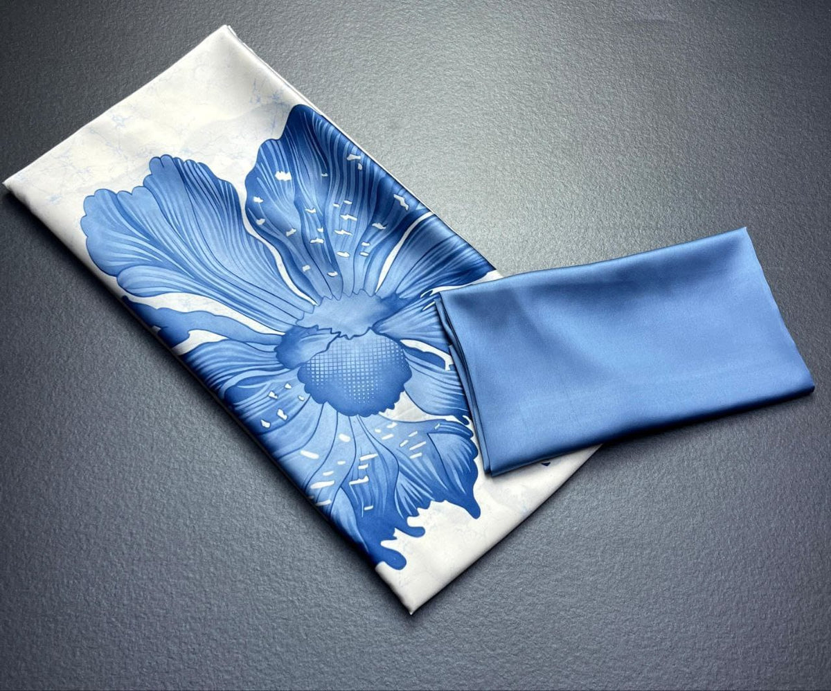 Chic Blue Bloom Saree