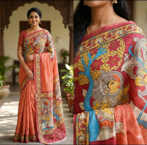 Premium Linen Cotton Saree with Elegant  Border | Soft Lightweight Summer Saree | Party & Daily Wear