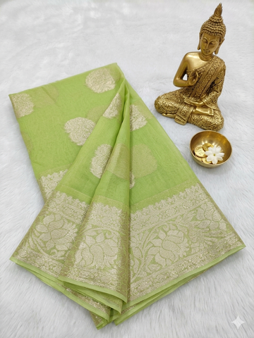 Premium Viscose Georgette|Butta Design|Mango silk|Design And Partywear Saree