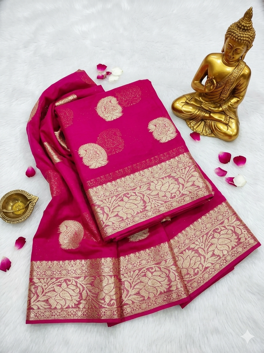 Premium Viscose Georgette|Butta Design|Mango silk|Design And Partywear Saree
