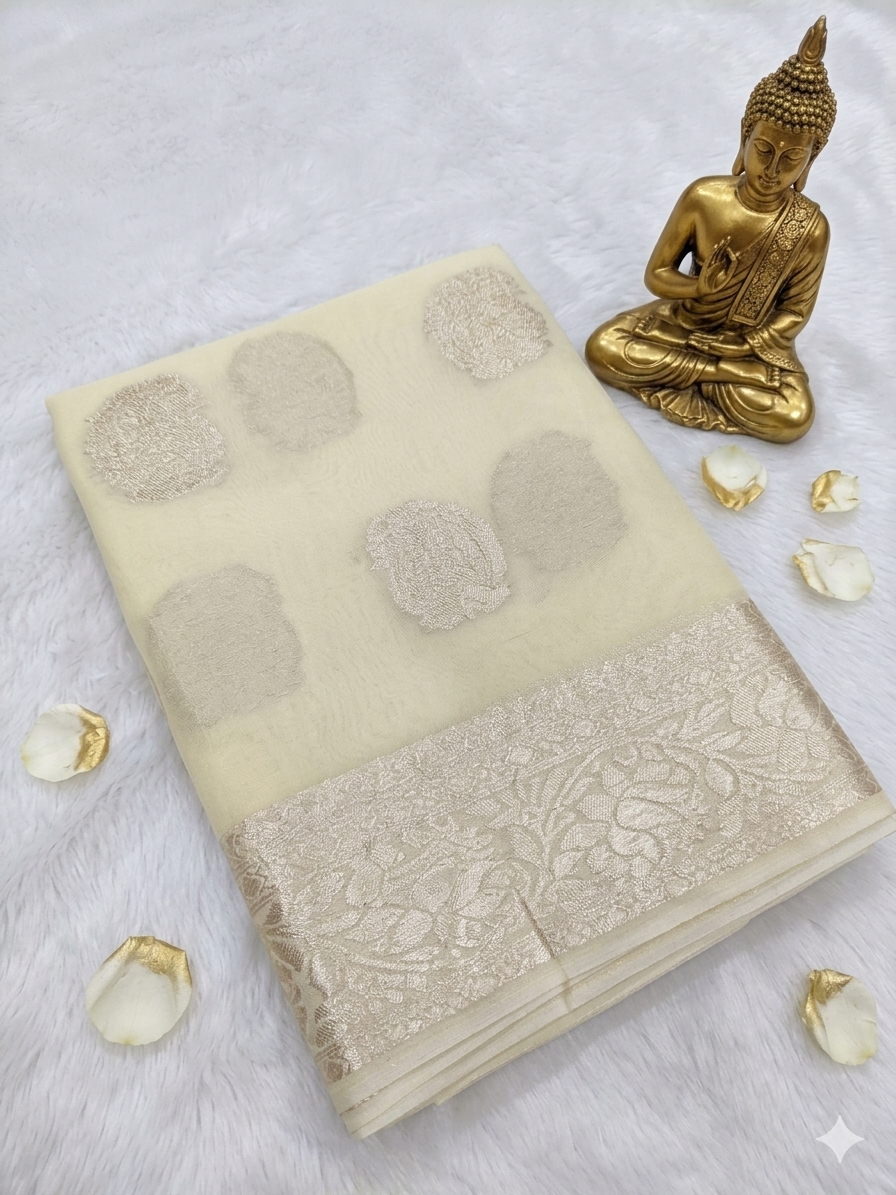 Premium Viscose Georgette|Butta Design|Mango silk|Design And Partywear Saree