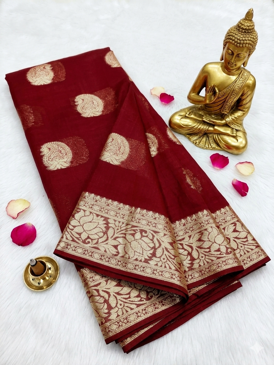 Premium Viscose Georgette|Butta Design|Mango silk|Design And Partywear Saree